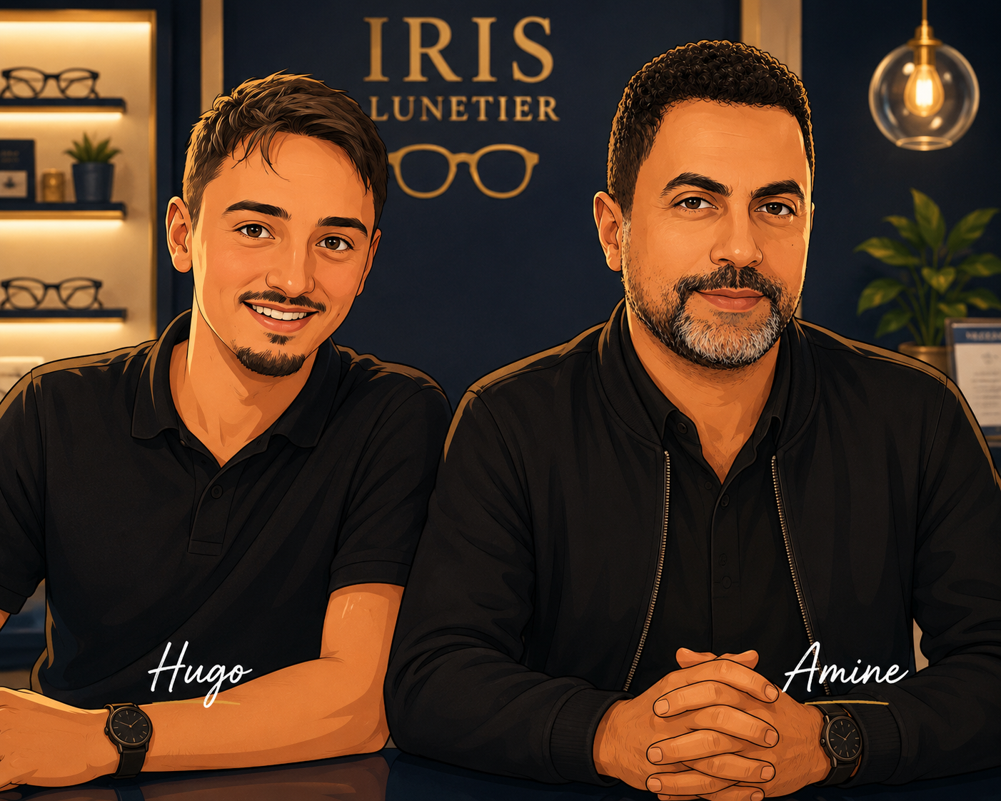 Équipe d’IRIS Lunetier dans le magasin de Colombes